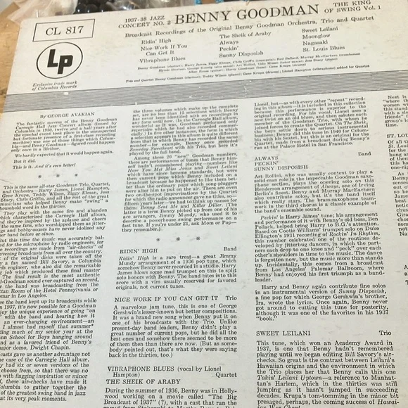 Benny Goodman 'The King of Swing' Vinyl Record